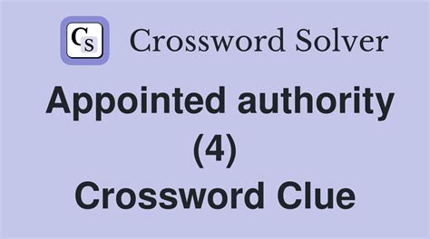 appointed crossword clue